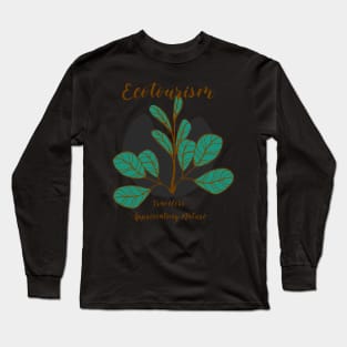 Eco Tourism. Travelers Appreciating Nature Long Sleeve T-Shirt